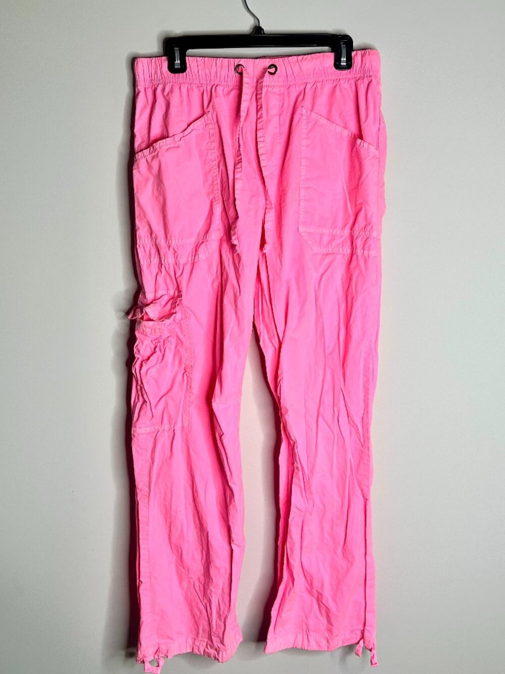 Aerie Avenue Baggy Cargo Pant in Pink Burst Comfy Gorpcore Streetwear Sz Medium - Picture 3 of 8